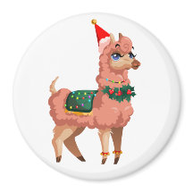 llama en el imán Navidades