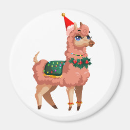 llama en el imán Navidades
