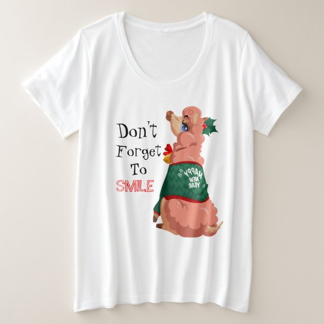 llama en Navidades (Anverso del diseño)