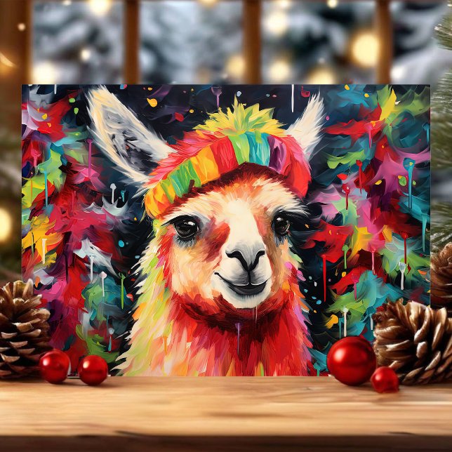 Llama Festivo Navidad Colorida (Subido por el creador)