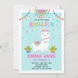 Llama Fiesta de la invitación de cumpleaños llamad