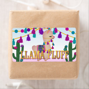 LLAMA FLUFF Trate a los Pegatinas Topper Bag