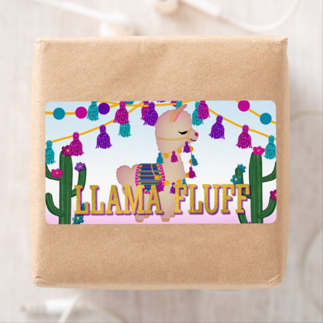 LLAMA FLUFF | Trate a los Pegatinas Topper Bag (In situ)