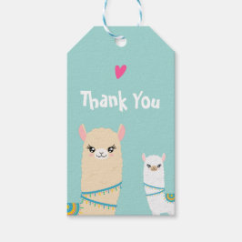 Llama Gracias Etiquetas de regalo