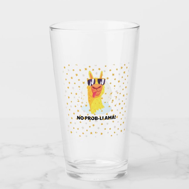 Llama graciosa sin nombre con estrellas (Anverso)