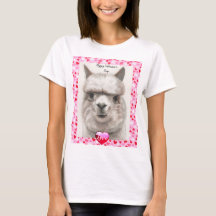 Llama Love Happy Valentine Day T-shirt Cute Top