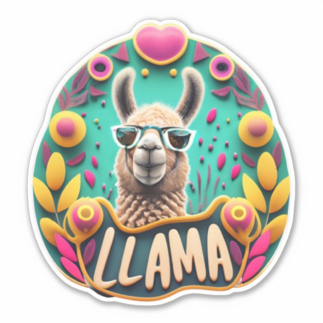 Llama Magic Descubre Nuestros Diseños Pegatinas Ún (Anverso)