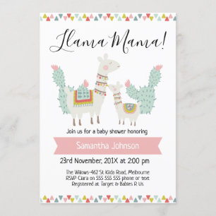 llama Mamá ama invitación a Baby Shower