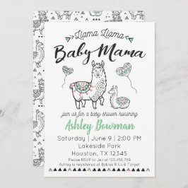 Llama Mamá Baby Shower Invitación