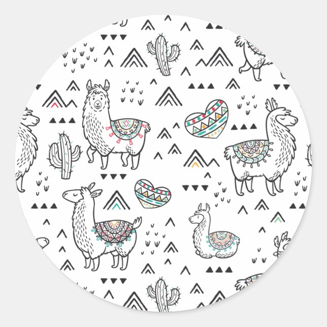 Llama Mama Pegatina (Anverso)