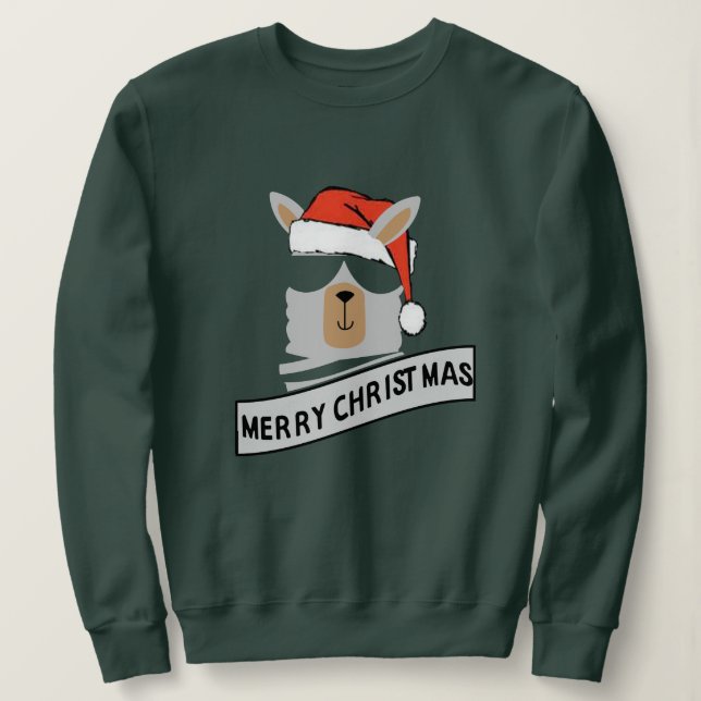 Llama Mama Ugly Navidades Sweater Funny Sweatshirt (Anverso del diseño)