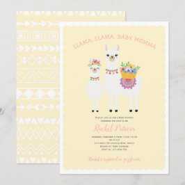 Llama Momma - Curada, Invitación a ducha de bebé