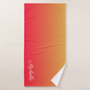 Llama personalizada roja y amarilla oscura