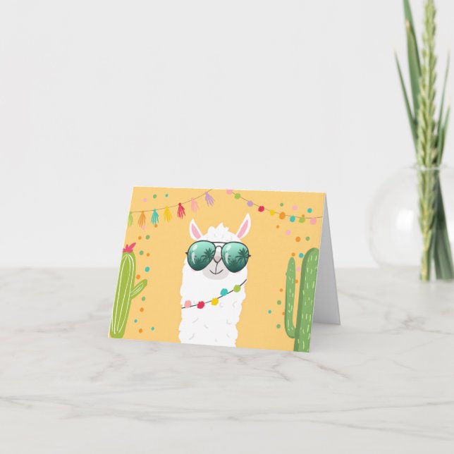 Llama Rama Gracias Tarjeta Fiesta Fiesta Alpaca (Anverso)