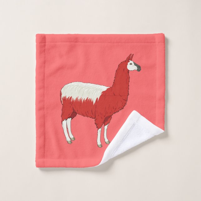 Llama roja divertida (Toallita)