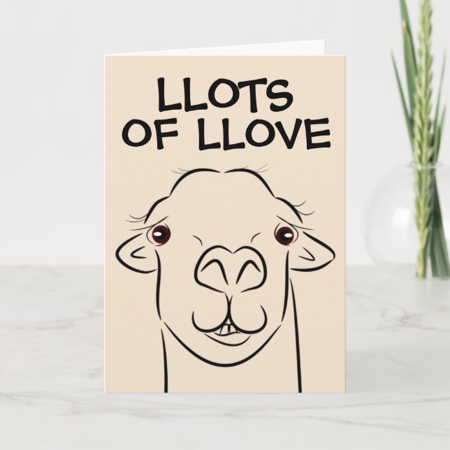 LLAMA, TE AMO LAS TARJETAS DE SALUD (Anverso)
