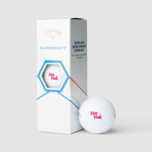 Llamada blanca y rosa caliente Bolas de golf de Su