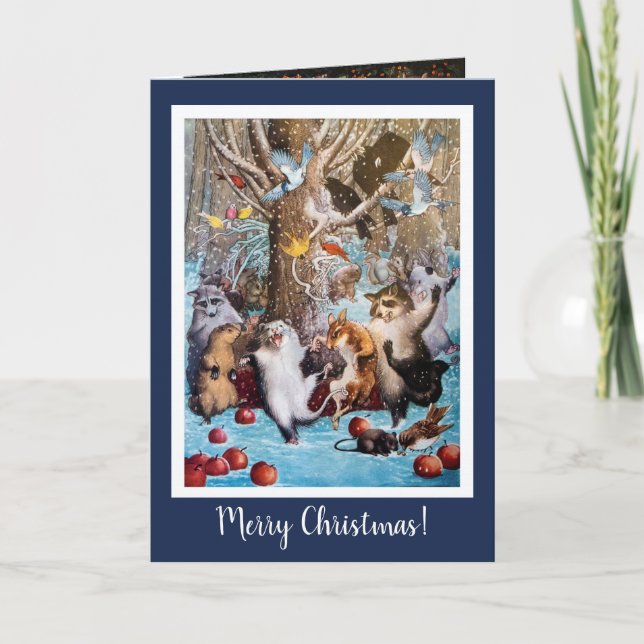 Llamada corta de la tarjeta de Navidades salvajes (Anverso)