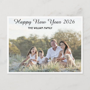 Llamada de Año Nuevo Caligrafía 2 Foto Tarjeta pos