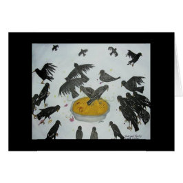 Llamada de la tarjeta del cuervo