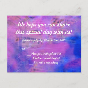 Llamado a la tarjeta de contestación de Mitzvah