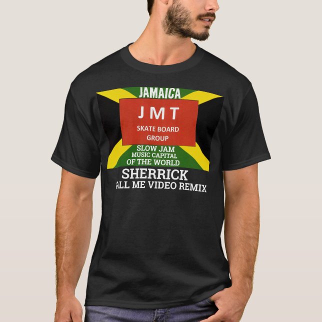 LLÁMAME VIDEO REMIX. Camiseta oscura básica (Anverso)