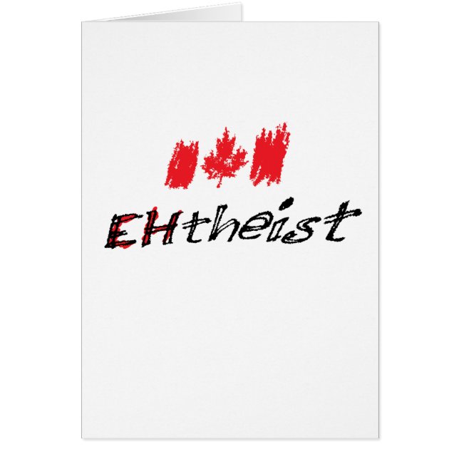 ¡Llaman el ateo canadiense "EHtheist"! (Frente)