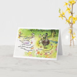 Llamando a Dios/Niño, tarjeta de felicitación dobl