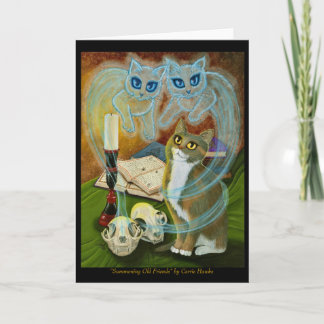 Llamando a viejos amigos, tarjeta de saludo de art