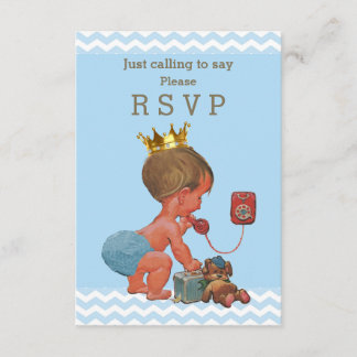 Llamando para decir por favor RSVP Prince Chevrons