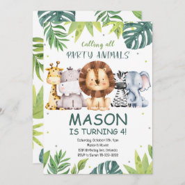 Llamar a todos los animales Fiestas a invitación d