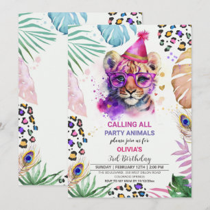 Llamar a todos los animales Fiestas Invitación de