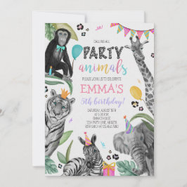 Llamar a todos los animales Fiestas Invitación de 