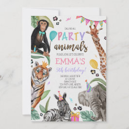 Llamar a todos los animales Fiestas Invitación de 