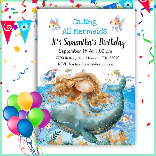 Llamar a todos los Chicas de Sirenas Invitación al (Subido por el creador)