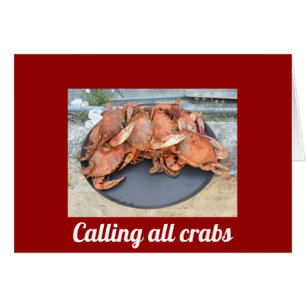 **LLAMAR A TODOS LOS CRABS** TARJETA DE CUMPLEAÑOS
