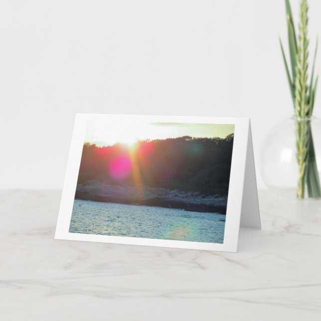 Llamarada de Sun en tarjeta de felicitación del (Anverso)