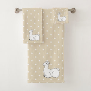 Llamas blancas esponjosas y la polka puntean