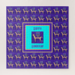 Llamas Caprichosas Feliz Janucá Rompecabezas 20"x2