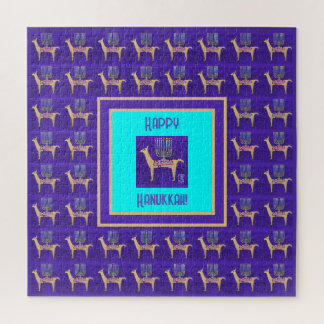Llamas Caprichosas Feliz Janucá Rompecabezas 20"x2