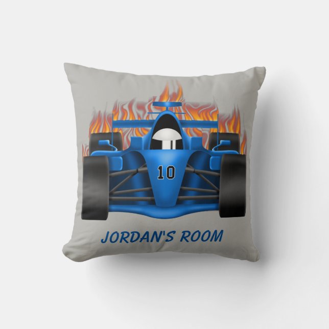 Llamas del coche de competición de la almohada de (Anverso)
