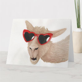 Llamas en sombras: Tarjeta de saludo de febrero de