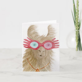 Llamas en sombras: Tarjeta de saludo de octubre 4"