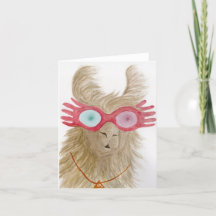 Llamas en sombras: Tarjeta de saludo de octubre 4"