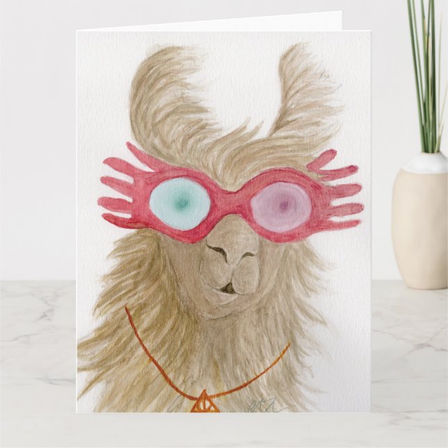 Llamas en sombras: Tarjeta de saludo de octubre de (Anverso)