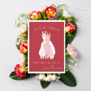Llamas Tarjeta para mamá