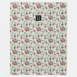 Llamas y cactus occidentales | Grandes mantas de g