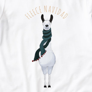 Llamativo divertido 'Fleece Navidad' Llama Pun Car