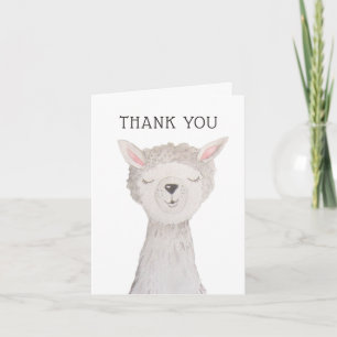 Llamativo Llama   Tarjeta de agradecimiento de Acu
