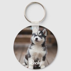 Llamativo llavero personalizado con foto y texto p